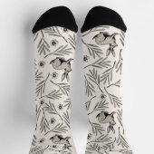 キュートウィンターバンニー自然 ソックス (上部)