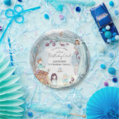 キュートウィンターフォレスト妖精クリスマスガール誕生日 ペーパープレート (パーティー)