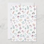 キュートウィンターフォレスト妖精クリスマスガール誕生日 招待状 (裏面)