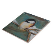 キュートウィンターブラックキャップ《鳥》アメリカゴガラ |大きいタイル タイル (側面)