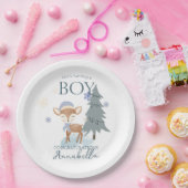 キュートウィンターベビーディアボーイファウン ペーパープレート (パーティー)