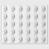 キュートウィンターベビーディアボーイファウン ラッピングペーパー (フラット)