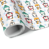 キュートウィンターペンギンラッピング紙 ラッピングペーパー (ロールコーナー)