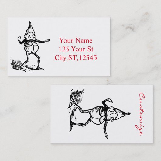 キュートウィンターホリデー小妖精や小人格言サンダーコーブ 名刺 (正面/裏面)