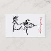 キュートウィンターホリデー小妖精や小人格言サンダーコーブ 名刺 (裏面)