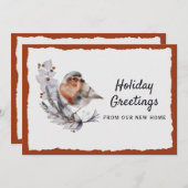 キュートウィンターロビンラストグレーホリデームービング 案内状 (正面/裏面)