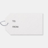 キュートウィンター雪だるまラインアートイラストレーション ギフトタグ (裏面横)