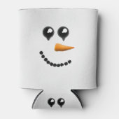 キュートウィンター雪だるま顔 缶クーラー (正面)