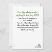 キュートウィーナードッグサンタクリスマスパーティの招待状 招待状 (裏面)