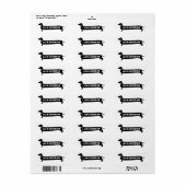 キュートウィーナードッグ名前をカスタムするラベル ラベル (フルシート)