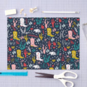 キュートウェスタン女性のカーボーイティッシュペーパー 薄葉紙 (クラフト)