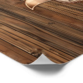 キュートウェスタン女性のカーボーイハート ポスター (角)