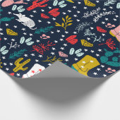 キュートウェスタン女性のカーボーイラッピング紙 ラッピングペーパー (角)