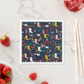 キュートウェスタン女性のカーボーイ紙ナプキンス スタンダードカクテルナプキン (インサイチュ)