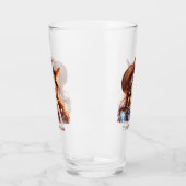 キュートウェスタン女性のカーボーイ追加文字 タンブラーグラス (左)