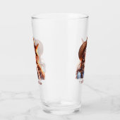 キュートウェスタン女性のカーボーイ追加文字 タンブラーグラス (右)