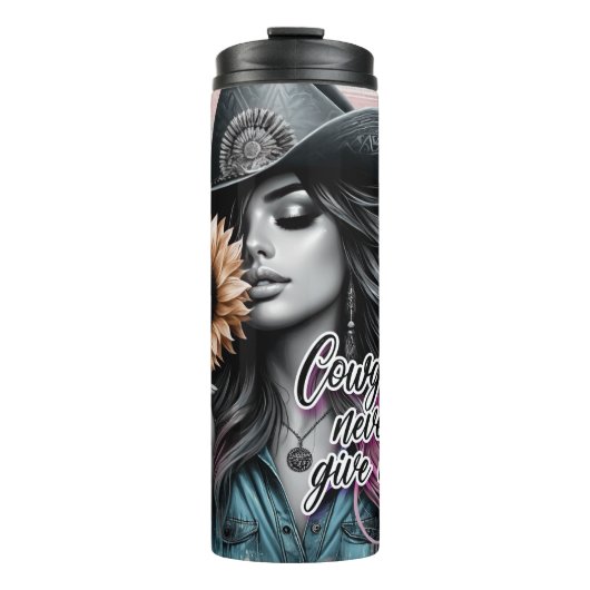 キュートウェスタン女性のカーボーイ タンブラー (正面)