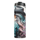 キュートウェスタン女性のカーボーイ タンブラー (正面)