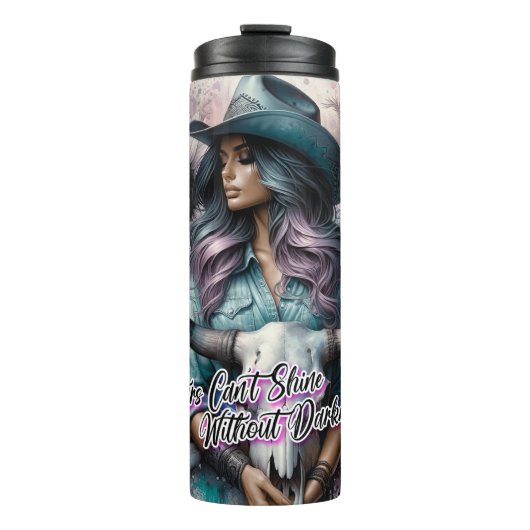 キュートウェスタン女性のカーボーイ タンブラー (正面)