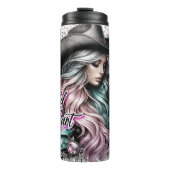 キュートウェスタン女性のカーボーイ タンブラー (正面)