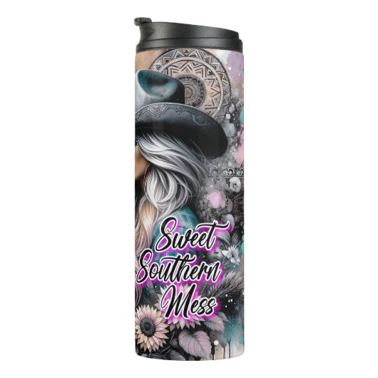 キュートウェスタン女性のカーボーイ タンブラー (回転右)