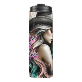 キュートウェスタン女性のカーボーイ タンブラー