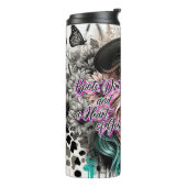 キュートウェスタン女性のカーボーイ タンブラー (回転左)