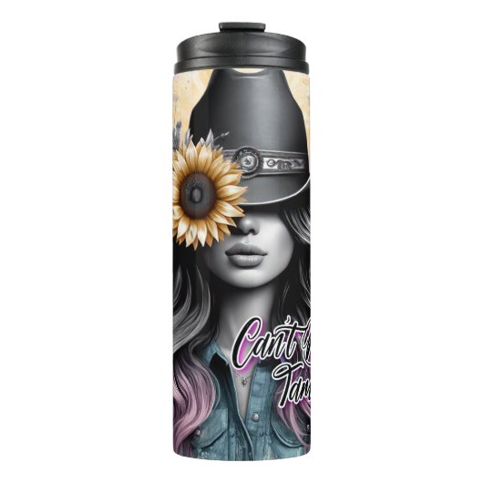 キュートウェスタン女性のカーボーイ タンブラー (正面)