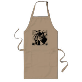 キュートウェスタン素朴カウボーイスケッチモダン ロングエプロン