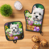 キュートウェスティテリア 鍋つかみ&鍋敷きセット (トップダウン)