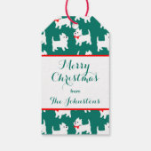 キュートウェスティーウエストハイランドホワイトテリアクリスマス ギフトタグ (裏面)