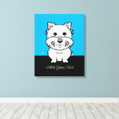 キュートウェスティードッグキャンバスプリント キャンバスプリント (インサイチュ (ウッドフロア))