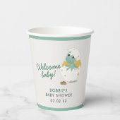 キュートウェルカムベビー男女兼用恐竜テーマ 紙コップ (裏面)