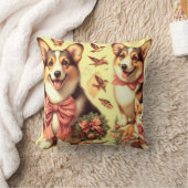 キュートウェルシュコーギーカーディガンイラストレーション クッション (ブランケット)