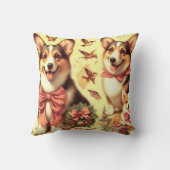 キュートウェルシュコーギーカーディガンイラストレーション クッション (裏面)