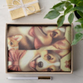 キュートウェルシュコーギーカーディガンイラストレーション 薄葉紙 (ギフト)