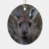 キュートウエスタングレーカンガルー顔オーストラリア動物 セラミックオーナメント (左)