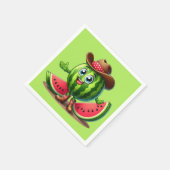 キュートウエスタンサマースイカパーティー スタンダードカクテルナプキン (角)