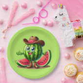 キュートウエスタンサマースイカパーティー ペーパープレート (パーティー)