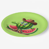 キュートウエスタンサマースイカパーティー ペーパープレート (アングル)