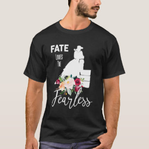 キュートウエスタンロデオバレルレーサーホワイトフローラ – 大胆不敵 Tシャツ