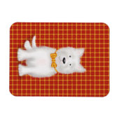 キュートウエストハイランドテリア冷蔵庫用マグネット マグネット (横)