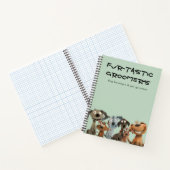 キュートウォーおもしろいターカラードッグトリマーズブティックブルー ノートブック (内部)
