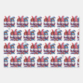 キュートウォーお洒落ターカラーホリデー格言 ラッピングペーパーシート (正面3)