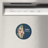 キュートウォーターのカラースロス&トロピカル葉誕生日 マグネット (インサイチュ (食洗機))