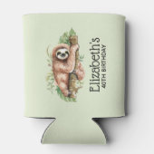 キュートウォーターのカラースロス&トロピカル葉誕生日 缶クーラー (裏面)