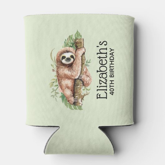 キュートウォーターのカラースロス&トロピカル葉誕生日 缶クーラー (裏面)