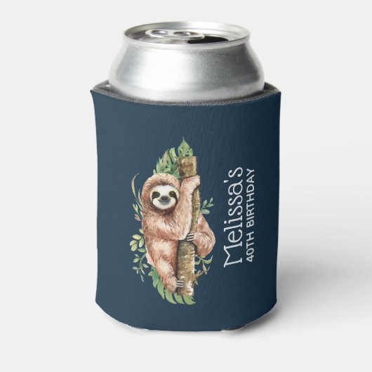 キュートウォーターのカラースロス&トロピカル葉誕生日 缶クーラー (缶裏面)