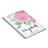 キュートウォーターカラフルカラー春フローラポカスタムシー ノートブック (右側)