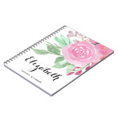 キュートウォーターカラフルカラー春フローラポカスタムシー ノートブック (左側)